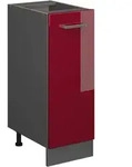 Unterschrank R-line, Bordeaux Hochglanz, 30 Cm Ohne Arbeitsplatte, Vicco
