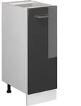 Apothekerschrank R-line, Anthrazit Hochglanz, 30 Cm Ohne Arbeitsplatte Vicco