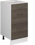 K&uuml;chenunterschrank R-line, Grau, 40 Cm Mit Schubladen, Ohne Arbeitsplatte Vicco