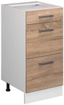K&uuml;chenunterschrank R-line, Sonoma, 40 Cm Mit Schubladen, Ohne Arbeitsplatte Vicco