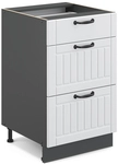 Vicco - K&uuml;chenschr&auml;nke Fame-line, Wei&szlig; Landhaus, 50 Cm Ohne Arbeitsplatte