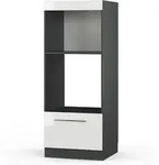 Vicco - Mikrowellenschrank Fame-line, Wei&szlig; Hochglanz, 60 Cm Offen