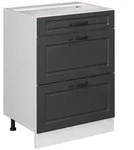 K&uuml;chenunterschrank R-line, Anthrazit Landhaus, 60 Cm Mit Schubladen, Ohne