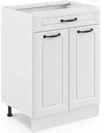 K&uuml;chenunterschrank R-line, Wei&szlig; Landhaus, 60 Cm Mit Schublade, Ohne Arbeitsplatte