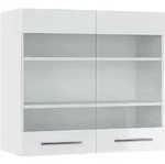 Vicco - K&uuml;chenglasschrank Fame-line, Wei&szlig; Hochglanz, 80 Cm