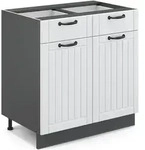Vicco - K&uuml;chenschr&auml;nke Fame-line, Wei&szlig; Landhaus, 80 Cm Ohne Arbeitsplatte