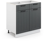 Vicco - K&uuml;chenschr&auml;nke Fame-line, Anthrazit Landhaus, 80 Cm Ohne Arbeitsplatte