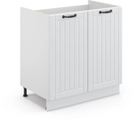 K&uuml;chenschr&auml;nke Fame-line, Wei&szlig; Landhaus, 80 Cm Ohne Arbeitsplatte Vicco
