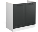 Vicco - Sp&uuml;lenunterschrank R-line, Anthrazit Landhaus, 80 Cm Ohne Arbeitsplatte