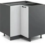 Vicco - Eckunterschrank Fame-line, Wei&szlig; Landhaus, 80.5 Cm Ohne Arbeitsplatte