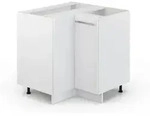 Vicco - Eckunterschrank Fame-line, Wei&szlig; Hochglanz, 80.5 Cm Ohne Arbeitsplatte
