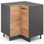 Vicco - Eckunterschrank R-line, Goldkraft Eiche, 75.6 Cm Ohne Arbeitsplatte