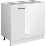 Eckunterschrank R-line, Wei&szlig; Hochglanz, 86 Cm Ohne Arbeitsplatte Vicco