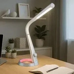 Globo - Led B&uuml;ro Schreib Tisch Lampe Leuchte Usb-charger Nachtlicht-rgb Silber