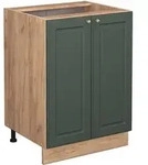K&uuml;chenunterschrank Fame-line, Gr&uuml;n-gold Landhaus, 60 Cm Ohne Arbeitsplatte Vicco