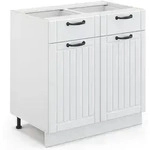 Vicco - K&uuml;chenschr&auml;nke Fame-line, Wei&szlig; Landhaus, 80 Cm Ohne Arbeitsplatte