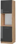 Vicco - Herdumbauschrank Fame-line, Anthrazit Hochglanz, 60 Cm Offen