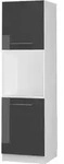 Vicco - Herdumbauschrank Fame-line, Anthrazit Hochglanz, 60 Cm Mit Offenem Regal
