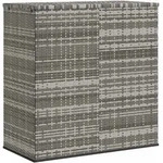 Garten-kissenbox Pe Rattan 100x49x103,5 Cm Grau - Vidaxl