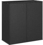 Garten-kissenbox Pe Rattan 100x49x103,5 Cm Schwarz Vidaxl