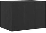 Garten-kissenbox Pe Rattan 145x100x103 Cm Schwarz Vidaxl