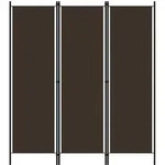 3-tlg. Raumteiler Braun 150x180 Cm Vidaxl