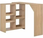 Bartisch Mit Beweglichem Regal Eichenbraun 138x39x110 Cm - Vidaxl