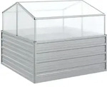 Vidaxl - Garten-hochbeet Mit Gew&auml;chshaus 100x100x85 Cm Silber 72666