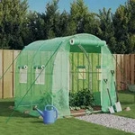 Gew&auml;chshaus Mit Stahlrahmen Gr&uuml;n 4 M2 2x2x2 M - Vidaxl
