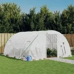 Gew&auml;chshaus Mit Stahlrahmen Wei&szlig; 16 M2 4x4x2 M - Vidaxl