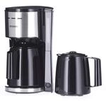 Severin Ka 9308 Kaffeemaschine Edelstahl (geb&uuml;rstet), Schwarz Fassungsverm&ouml;gen