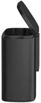 Wand-kosmetikeimer Sare Schwarz 5 L, Easy Close Absenkautomatik, Schwarz, Metall