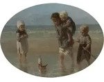 Art For The Home - Leinwandbild Kinder Meer (jozef Isra&euml;ls)
