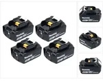 Makita - Akku Set 4x Bl 1850 B 18 V 5,0 Ah / 5000 Mah Li-ion Akku ( 4x 197280-8 )