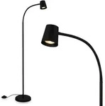 Briloner - Stehleuchte, Mit Fu&szlig;schalter, Flexibler Lampenkopf, Stehlampe, 127,5 Cm,