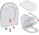Vidaxl Toilettensitz Mit Absenkautomatik Und Quick-release Wei&szlig; Eckig