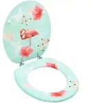 Vidaxl Toilettensitz Mit Deckel Mdf Flamingo-design