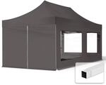 3x6 M Faltpavillon, Economy Stahl 30mm, Seitenteil Mit Panoramafenster,...