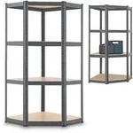 Eckregal Lageregal Corner Easy 160 X 75 X 40-75 Cm - 320 Kg, 4 B&ouml;den Mdf Holz -