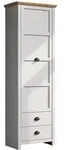 Landside Kleiderschrank 1 T&uuml;r, 2 Schubladen, Grau.