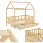 Kinderbett Marli 90 X 200 Cm Mit Bettkasten 2-teilig, Rausfallschutz, Lattenrost &