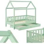 Kinderbett Marli 90 X 200 Cm Mit Bettkasten 2-teilig, Rausfallschutz, Lattenrost &