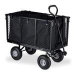 Handwagen, Gro&szlig;er Bollerwagen, Klappbare Seitenteile, Herausnehmbare Plane, Griffe,