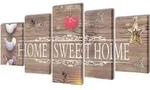 Bilder Dekoration Set Home Sweet Home 100 X 50 Cm Vidaxl