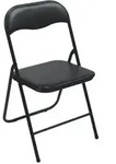 Folding Chair Padded Camping Stuhl Schwarz Fp168b - Perel