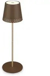 Briloner - Led Akku-tischleuchte Tischlampe Verstellbar Ip44 Braun Gold Rgb...