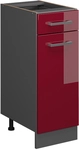 Vicco - K&uuml;chenunterschrank R-line, Bordeaux Hochglanz, 30 Cm Ohne Arbeitsplatte