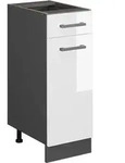 Vicco - K&uuml;chenunterschrank R-line, Wei&szlig; Hochglanz, 30 Cm Ohne Arbeitsplatte