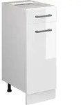 Vicco - K&uuml;chenunterschrank R-line, Wei&szlig; Hochglanz, 30 Cm Ohne Arbeitsplatte
