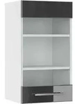 Vicco - K&uuml;chenglasschrank Fame-line, Anthrazit Hochglanz, 40 Cm